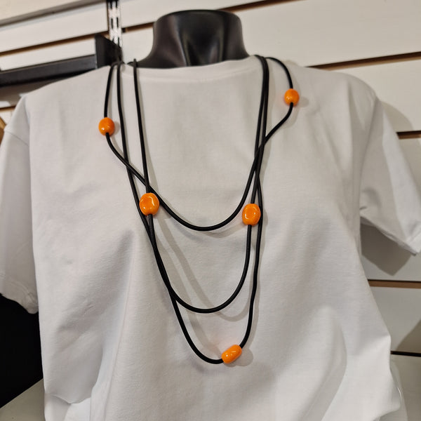 Rubber Beads Necklace