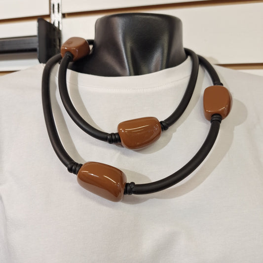 Rubber Big Beads Necklace