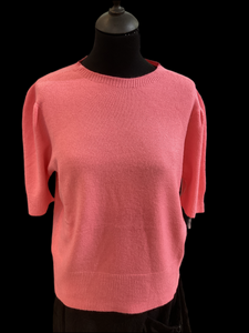 Art Round Neck Sweater Rose
