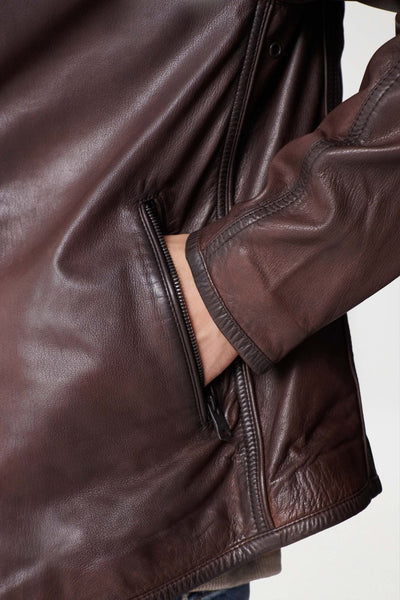 SALSA LEATHER JACKET BROWN