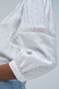 Salsa Jacquard embroidered blouse