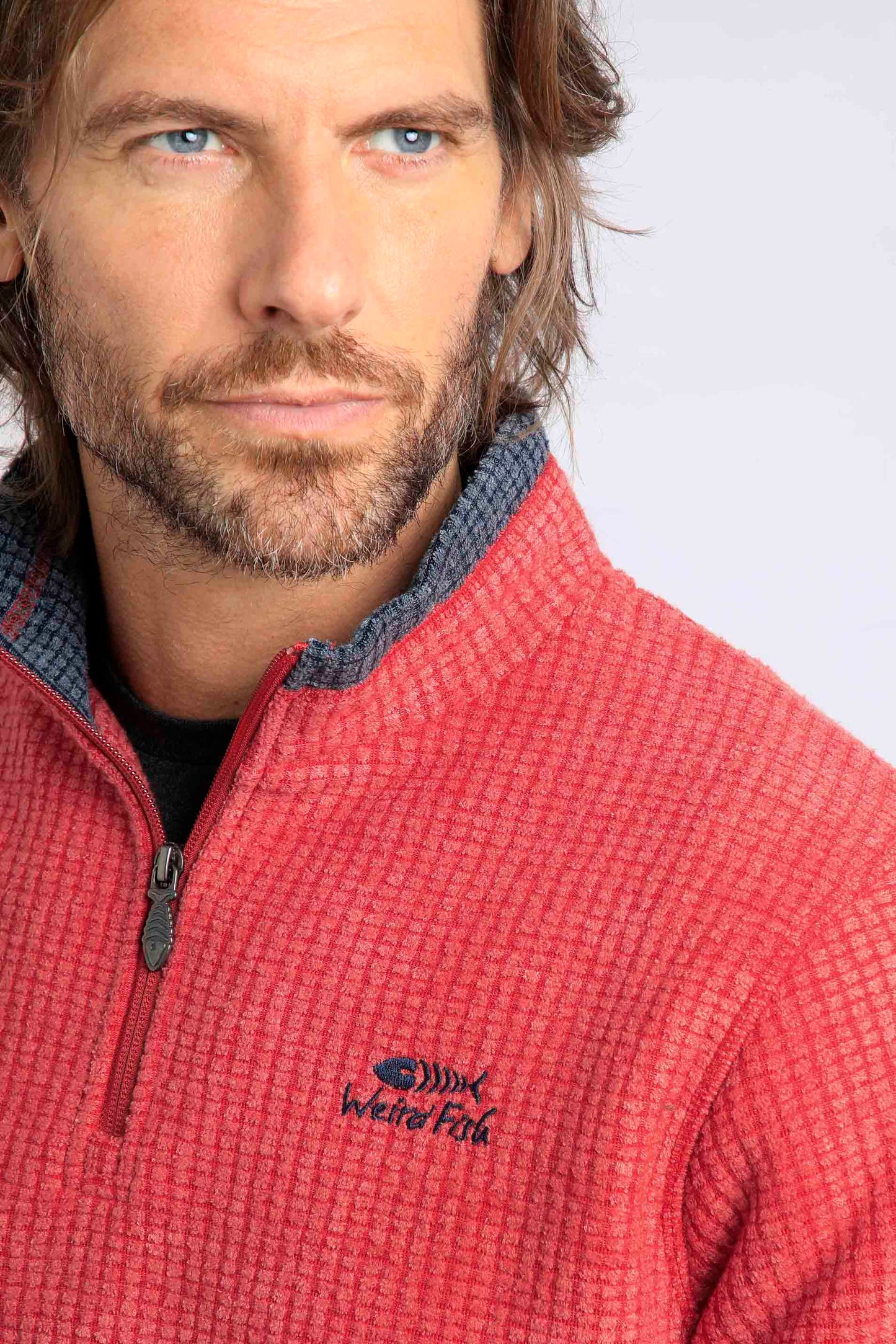 Weird Fish Newark Fleece - BarbRed