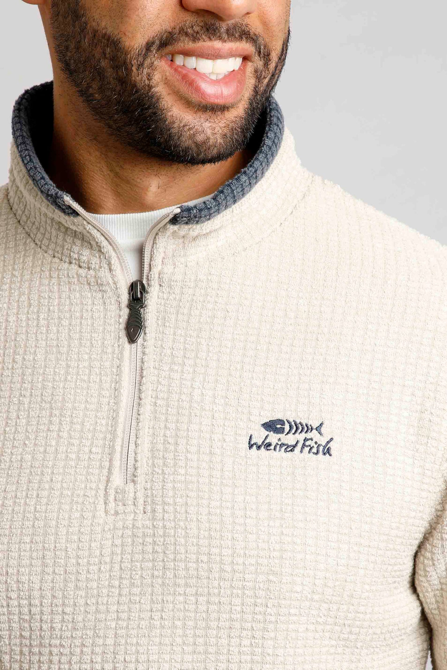 Weird Fish Newark Fleece -Ecru