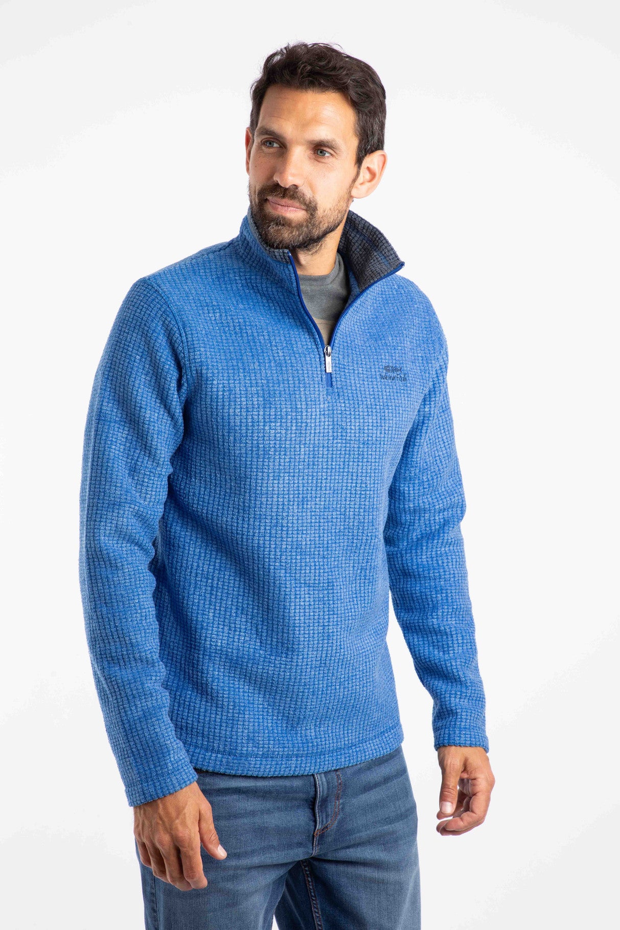 Weird Fish Mens Newark Fleece Blue