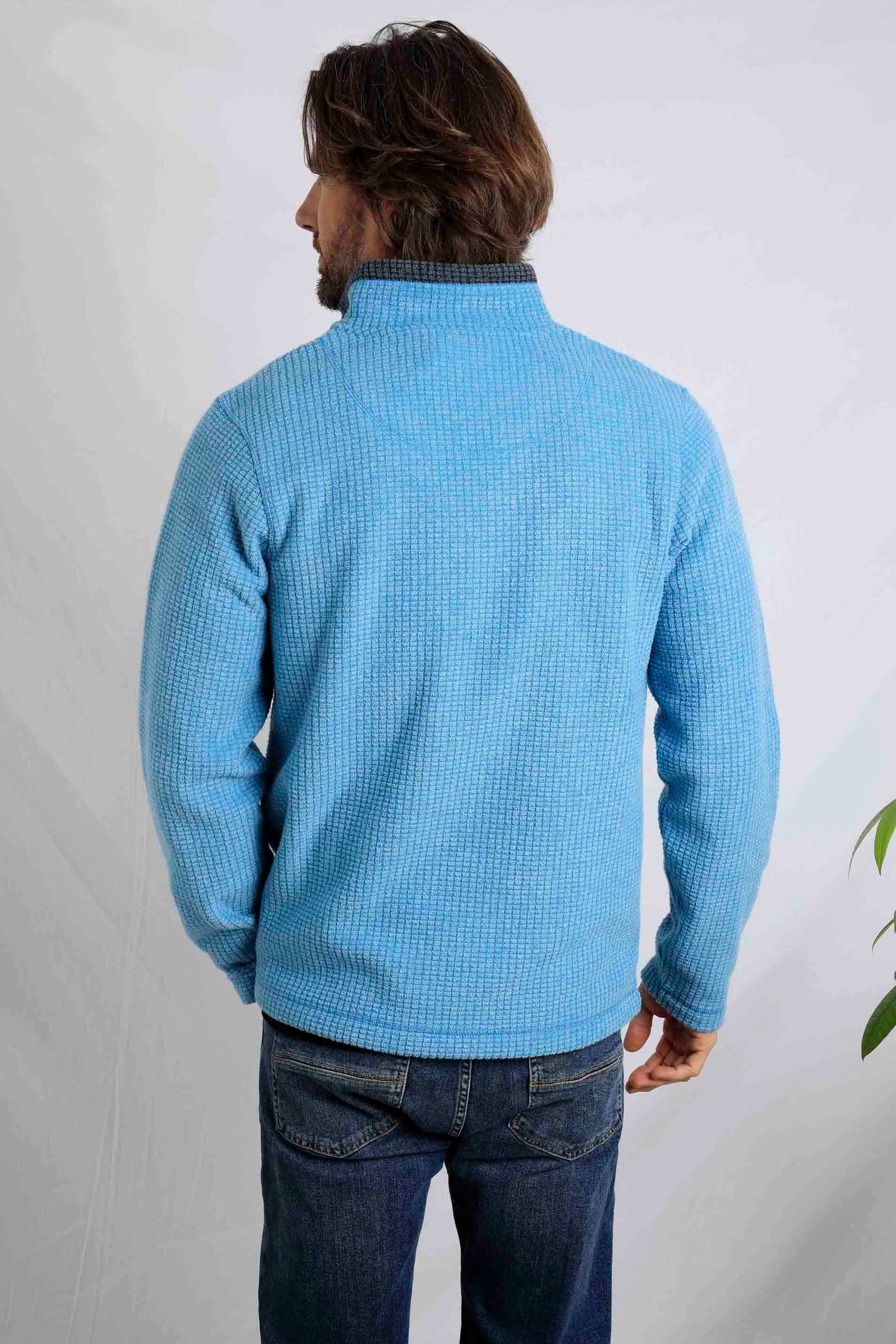 Weird Fish Rossten Fleece Full Zip-Sky Blue
