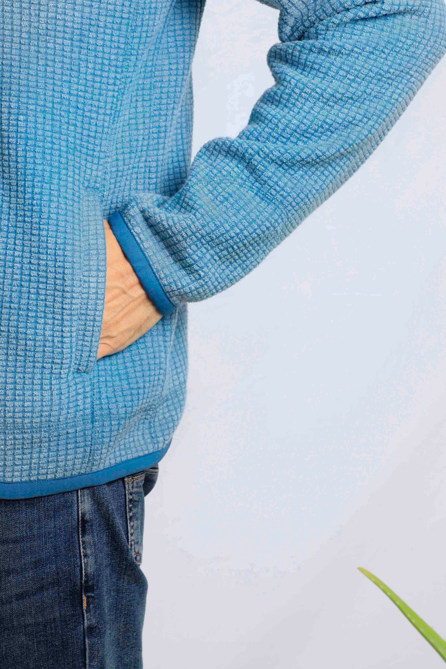 Weird Fish Rossten Fleece Full Zip-Sky Blue