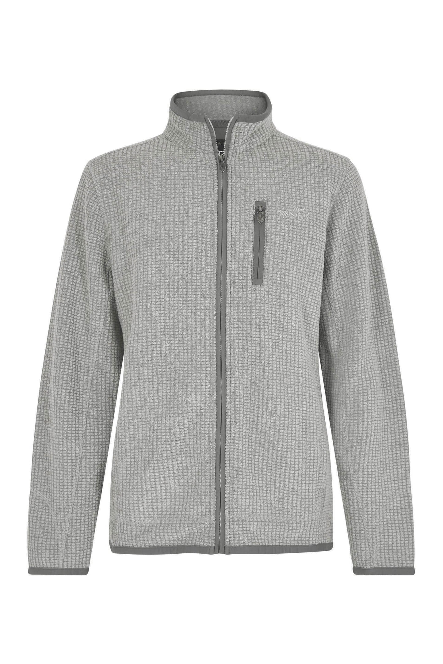 Weird Fish Rossten Fleece Full Zip-Steel Grey