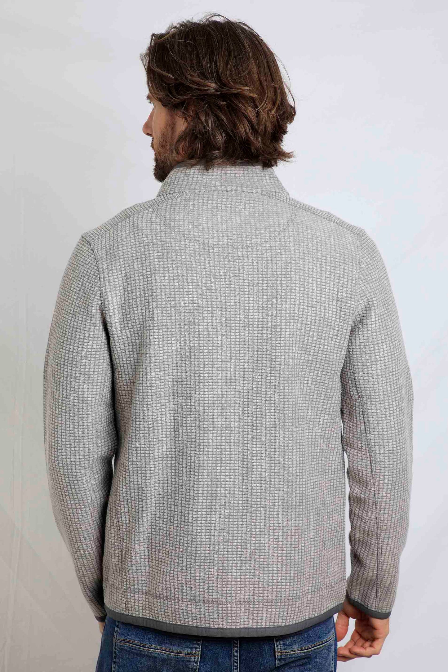 Weird Fish Rossten Fleece Full Zip-Steel Grey