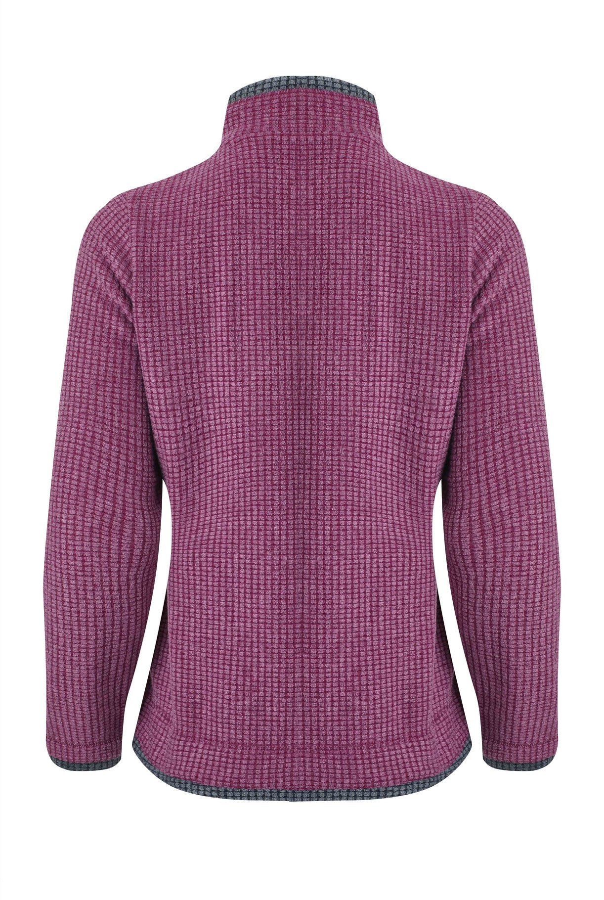 Weird Fish Ariana Full Zip Grid Fleece Purple Wine