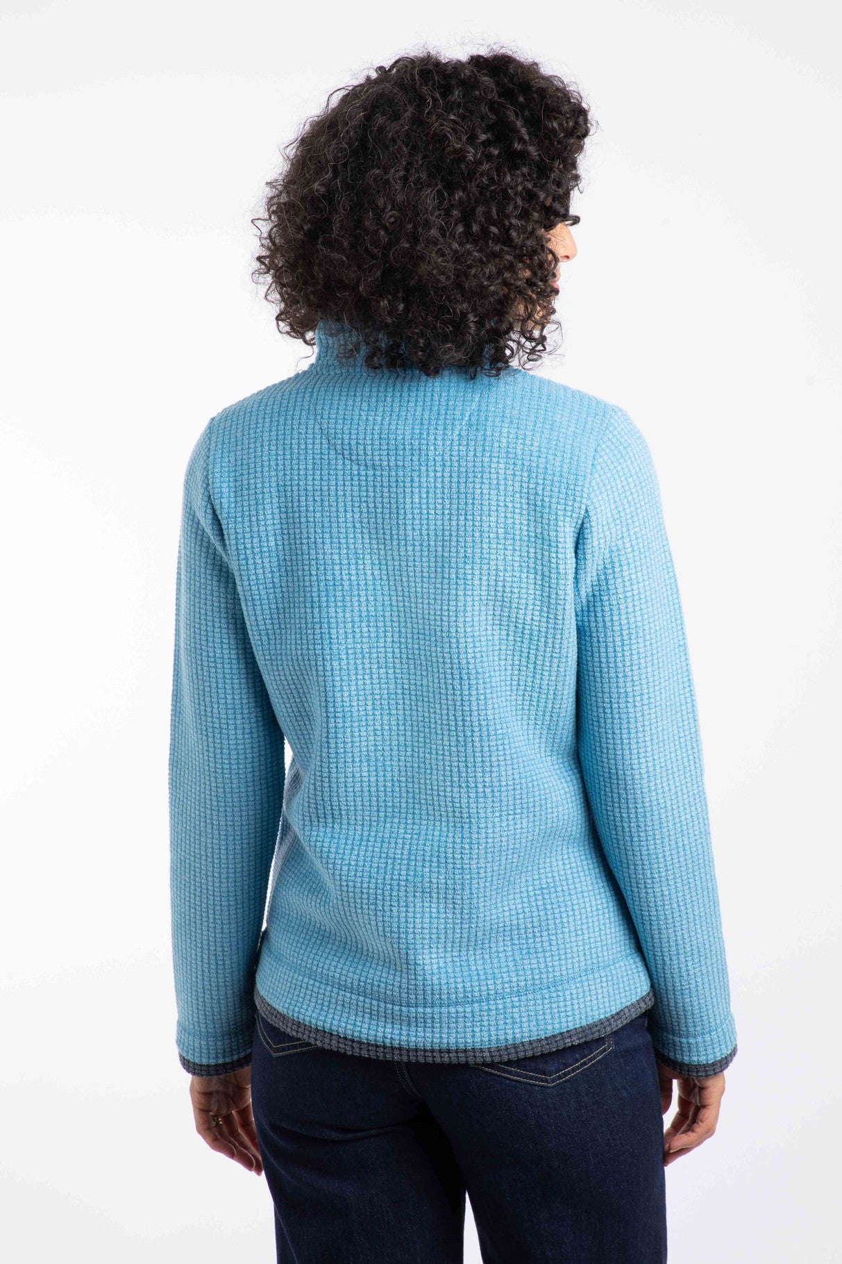 Weird Fish Beye 1/4 Zip Fleece Sky Blue