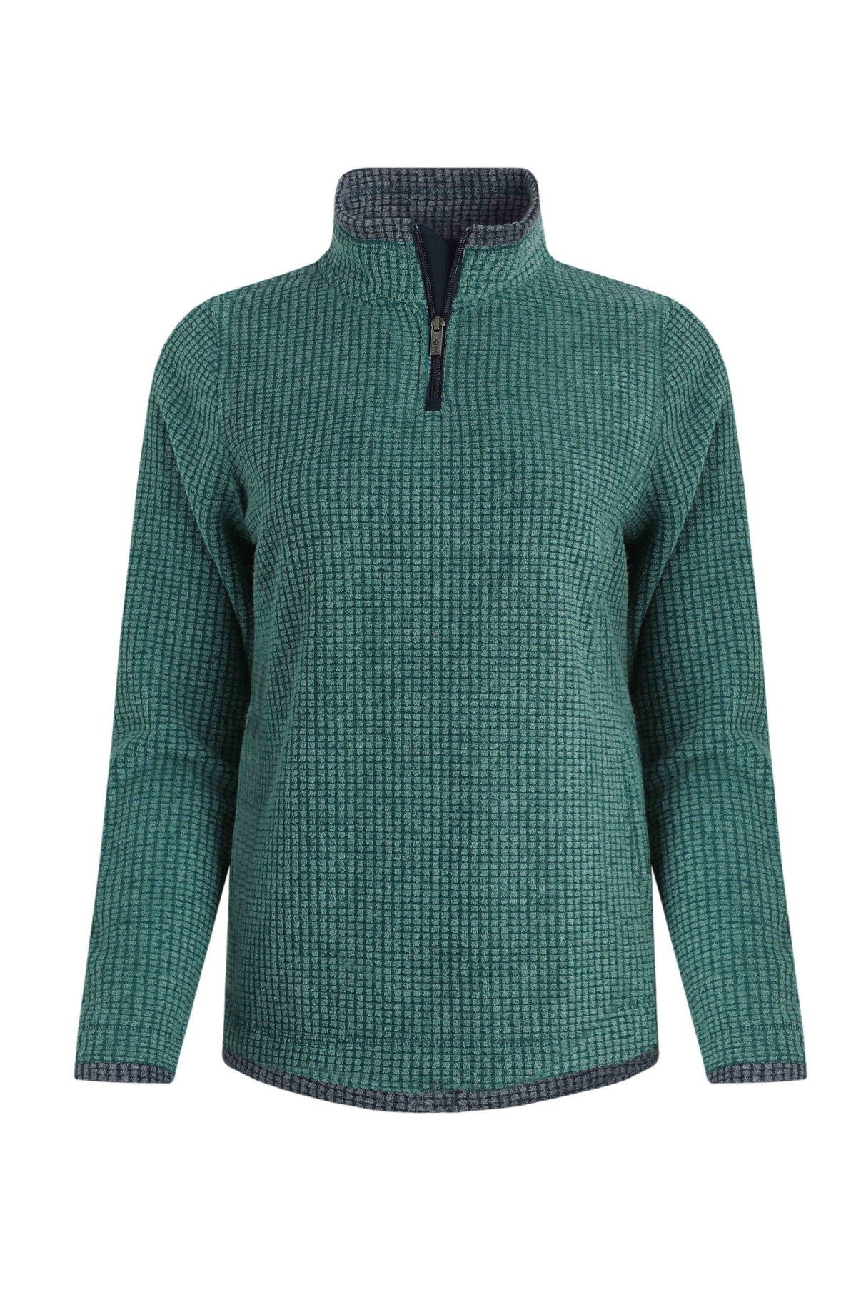 Weird Fish Beye 1/4 Zip Fleece Leaf Green