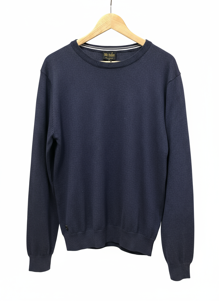 Cash Crew Neck mens jumper Marine