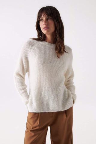Salsa Mohair Wool Sweater- Pearl