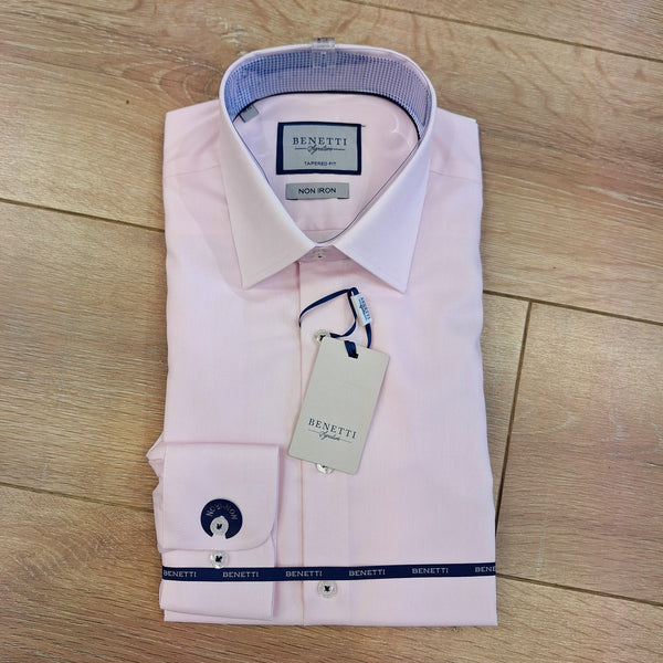 Benetti Brad Shirt Tapered Fit - Pink