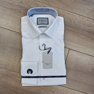 Benetti Brad Shirt Tapered Fit - White