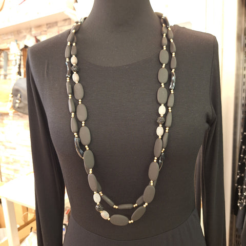 Black Bead Necklace