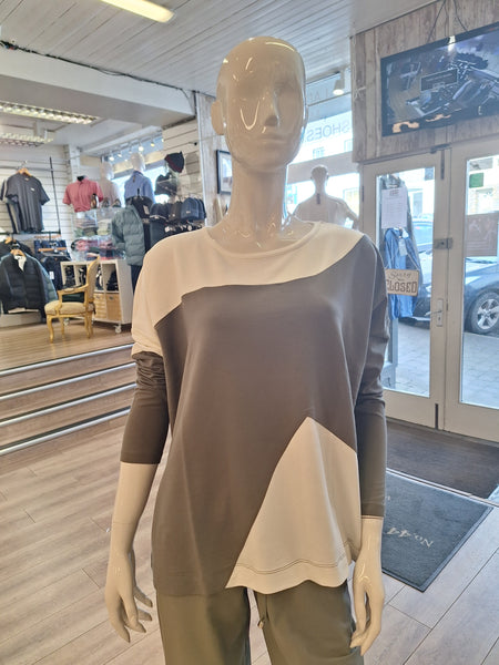 Naya Round Neck Angle Top Army