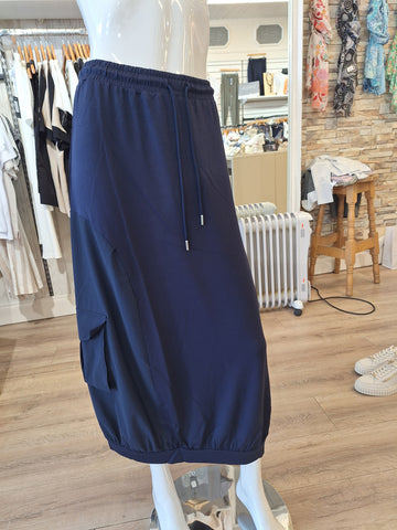 Naya Mix Material Skirt French Blue