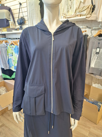 Naya Mix Material Jacket French Blue