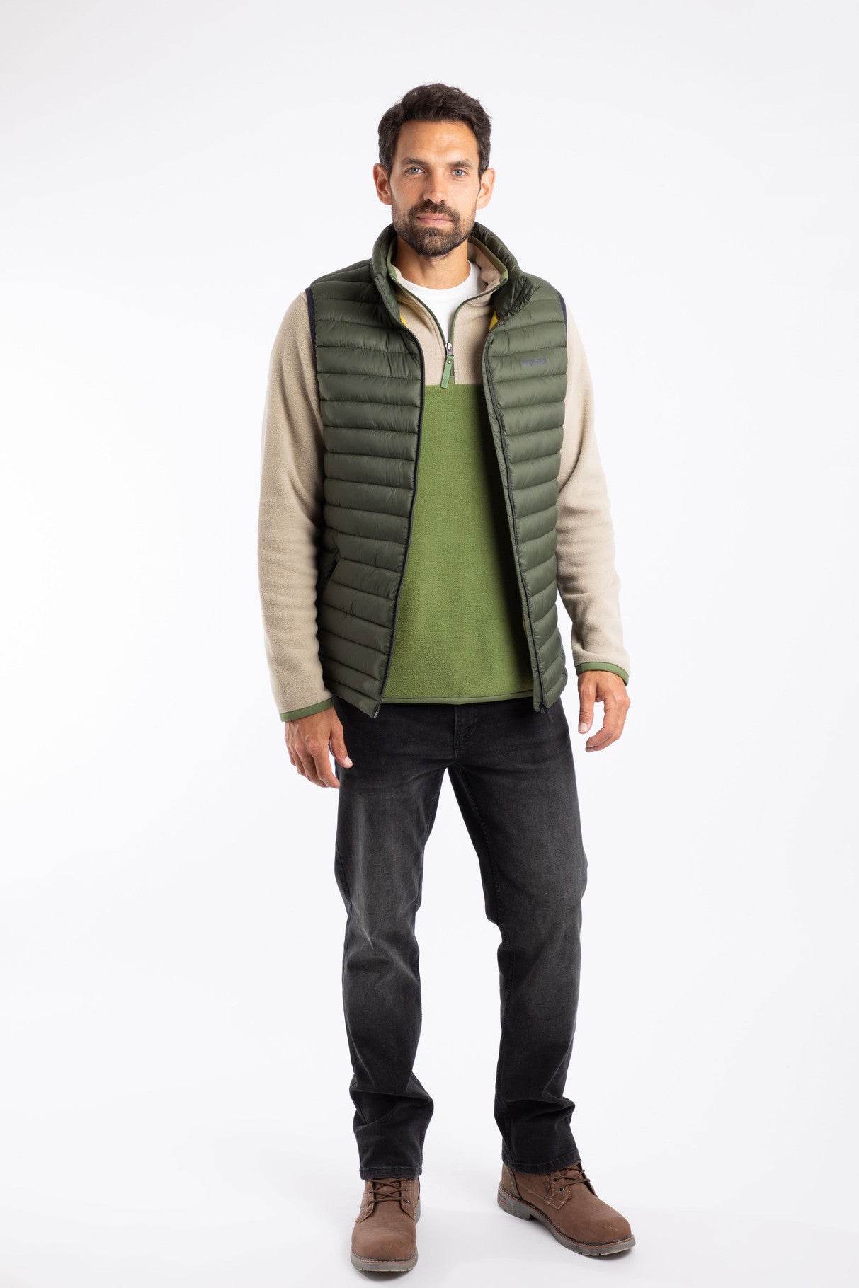 Weird Fish Langtree Gillet- Deep Lichen Green