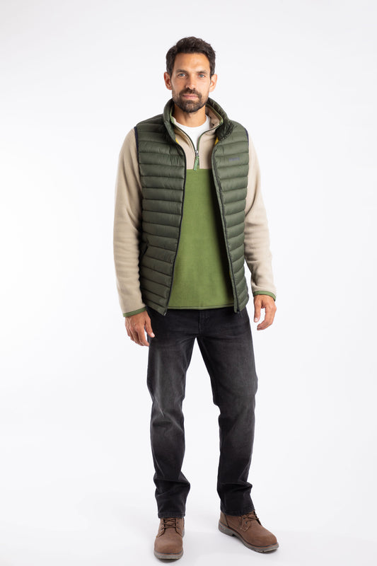 Weird Fish Langtree Gillet- Deep Lichen Green