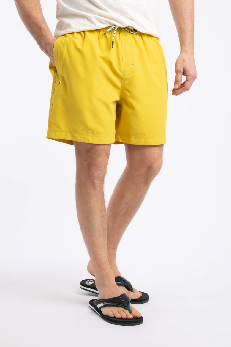 Weird Fish Banning Swim Shorts- Canary