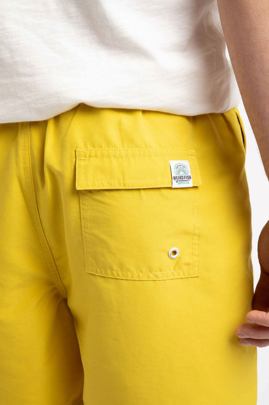 Weird Fish Banning Swim Shorts- Canary