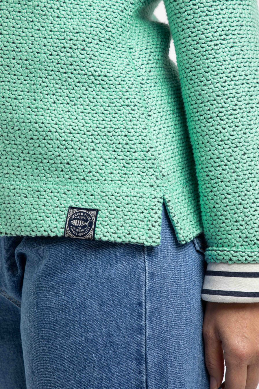 Weird Fish Chicoa Full Zip Macaroni Hoody-Applemint
