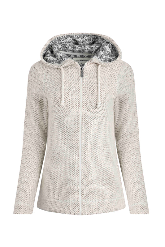 Weird Fish Chicoa Full Zip Macaroni Hoody-Ecru