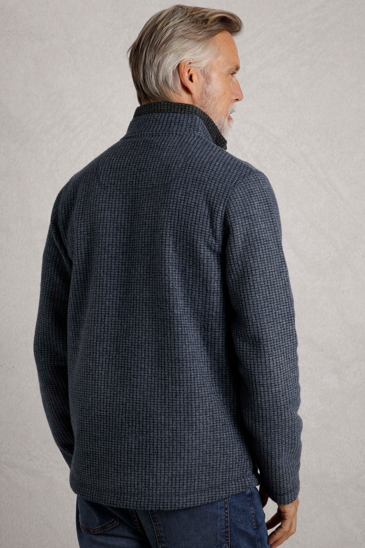 Weird Fish Shires Fleece Full Zip-Navy