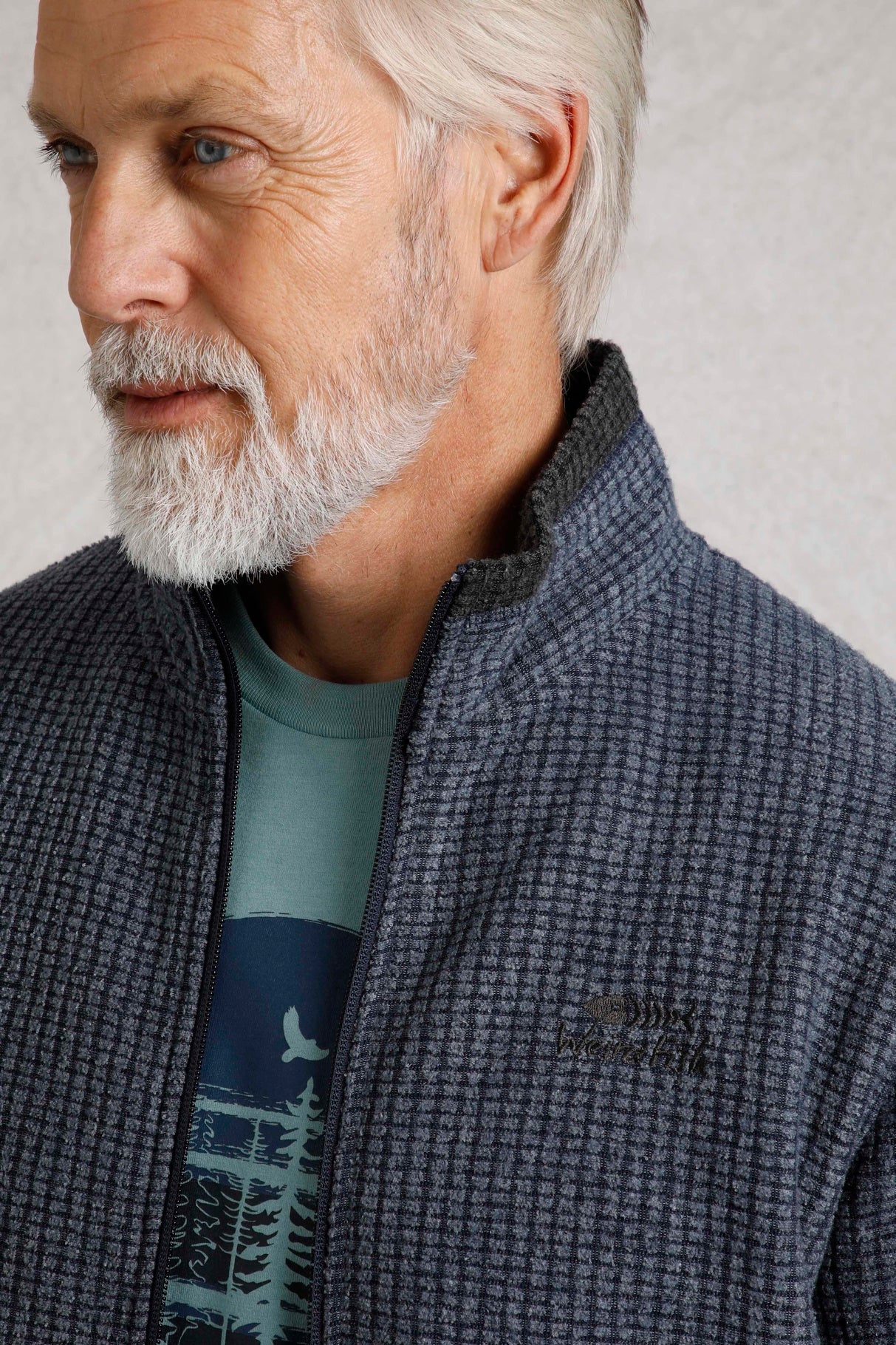 Weird Fish Shires Fleece Full Zip-Navy