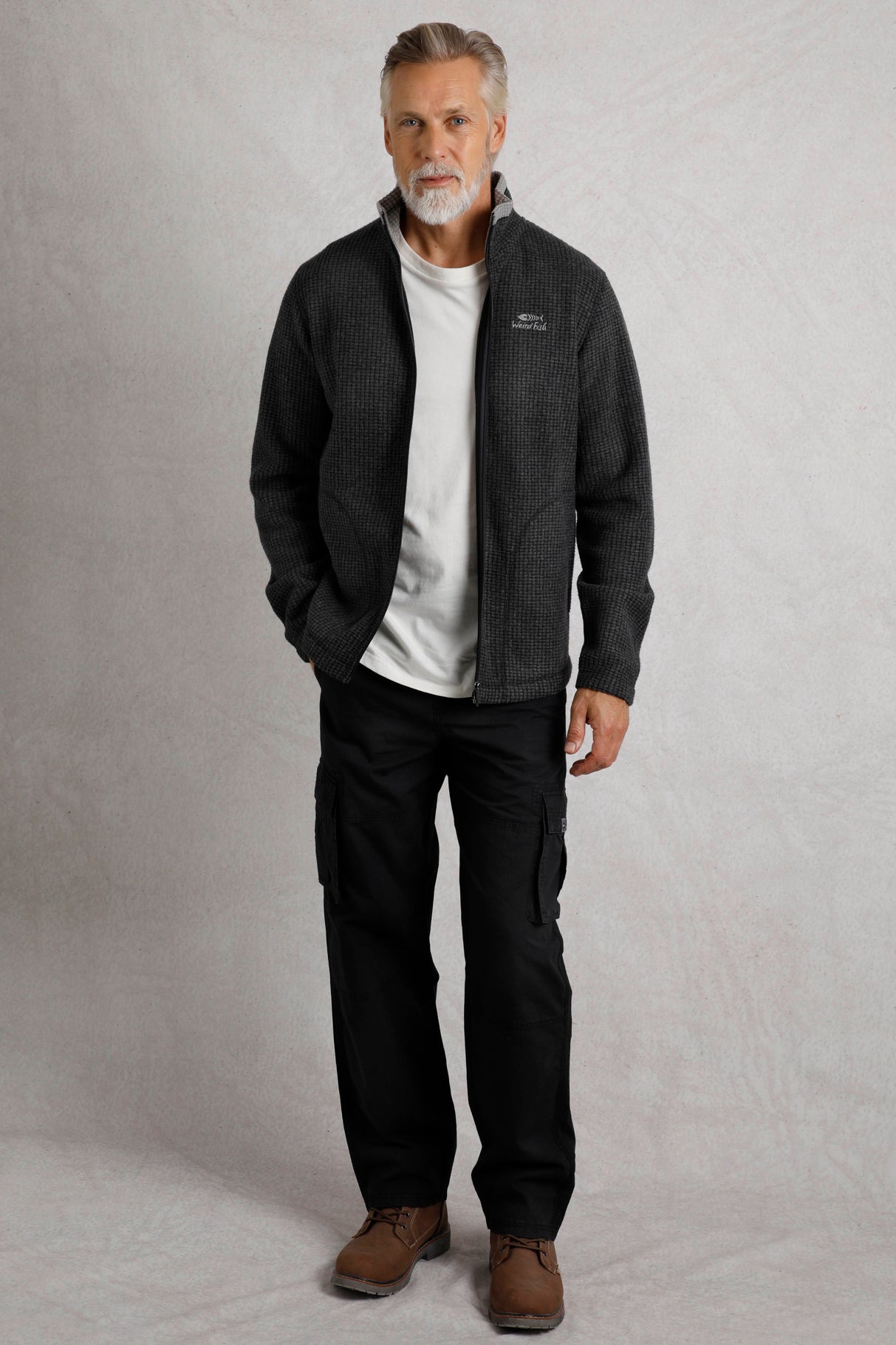 Weird Fish Shires Fleece Full Zip-Black