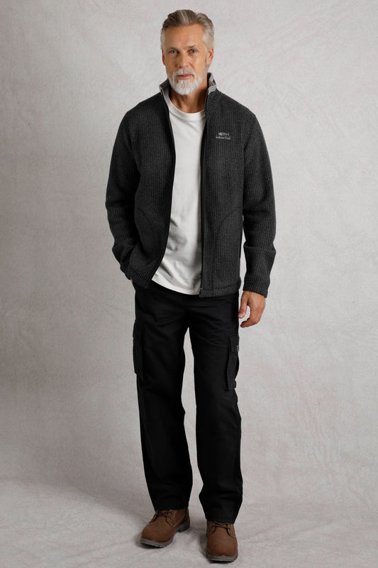 Weird Fish Shires Fleece Full Zip-Black