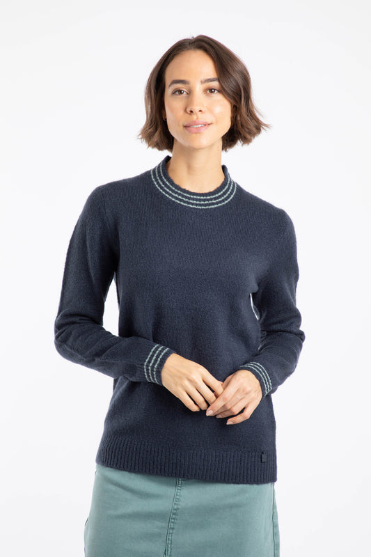 Weird Fish Dawkins Tipped Jumper Navy