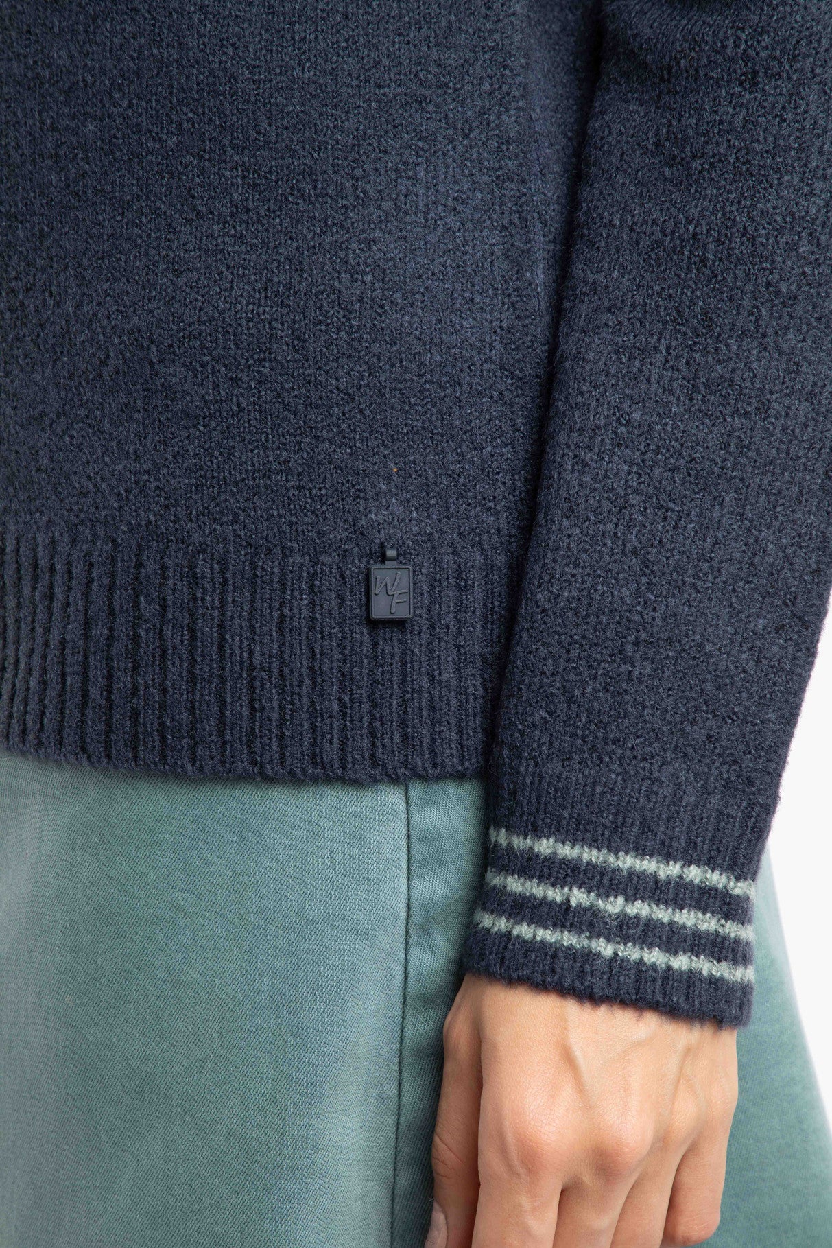 Weird Fish Dawkins Tipped Jumper Navy