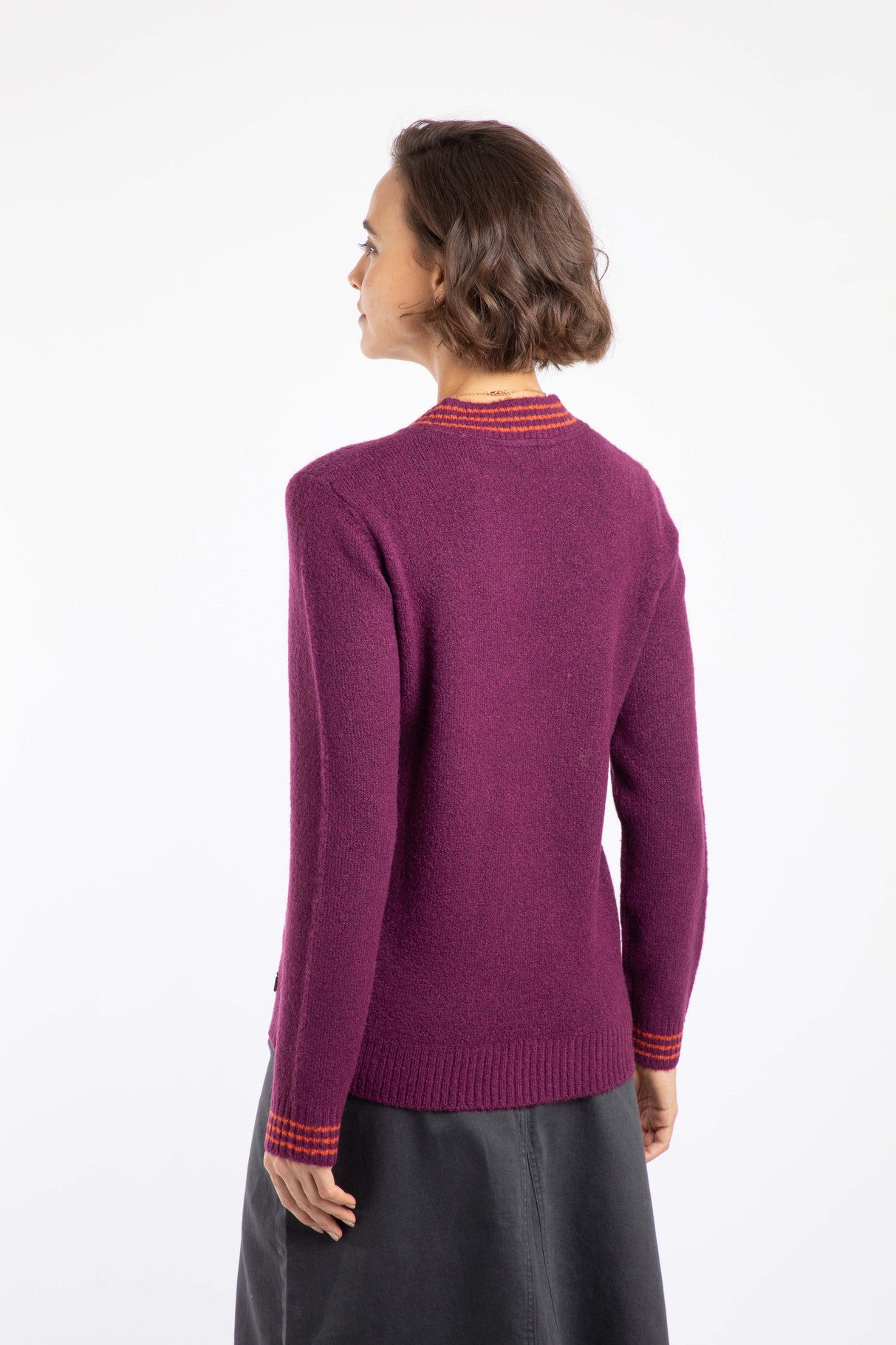 Weird Fish Dawkins Tipped Jumper Beet