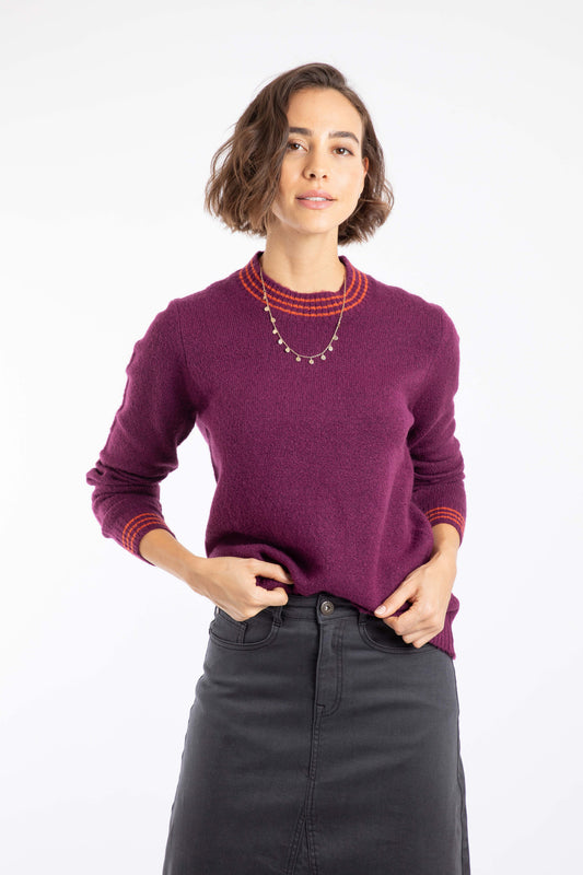 Weird Fish Dawkins Tipped Jumper Beet