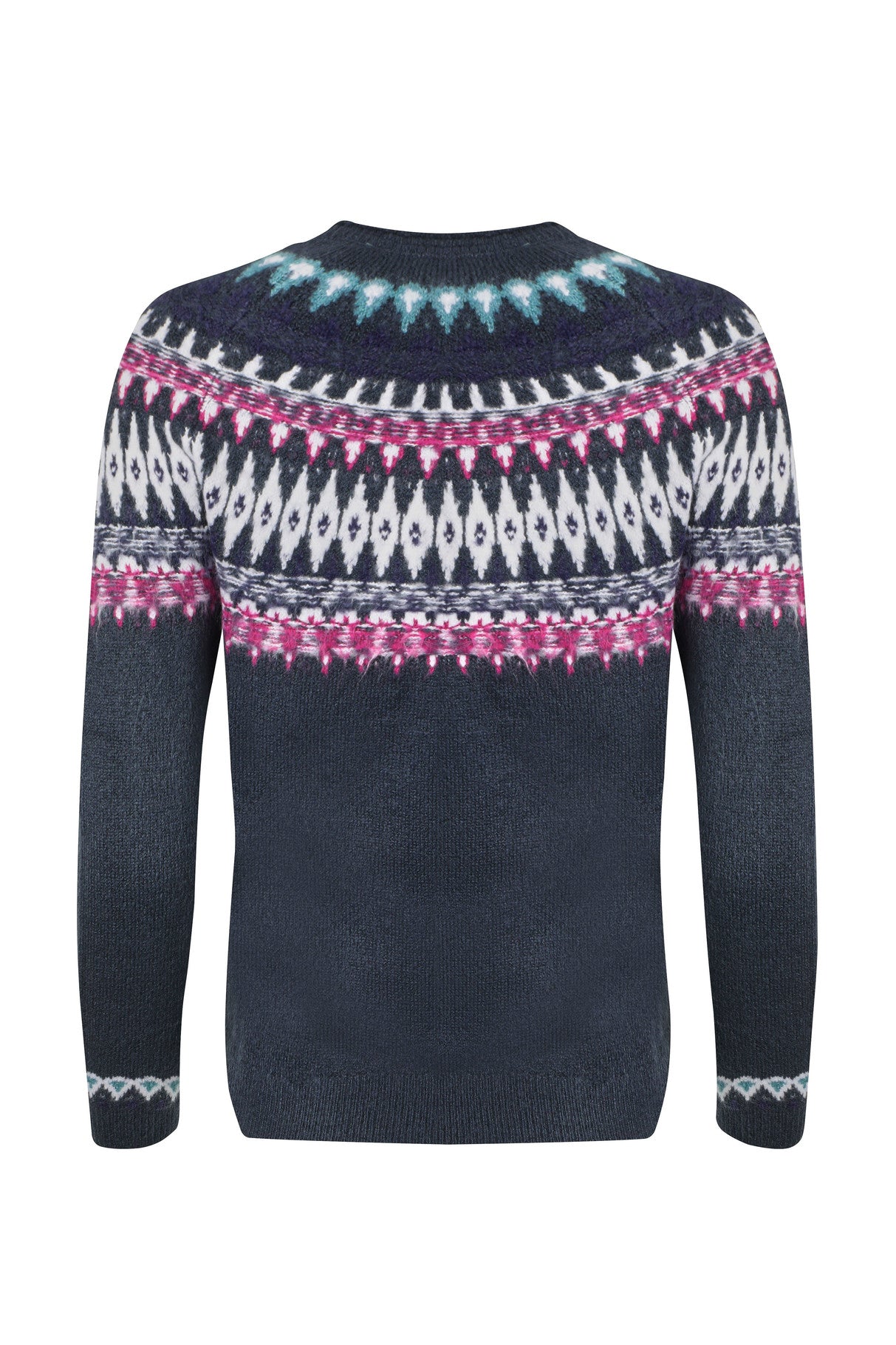 Weird Fish Lowell Fair Isle Jumper Navy