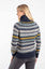 Weird Fish Annecy Eco Fair Isle Roll Neck Jumper m -Midnight