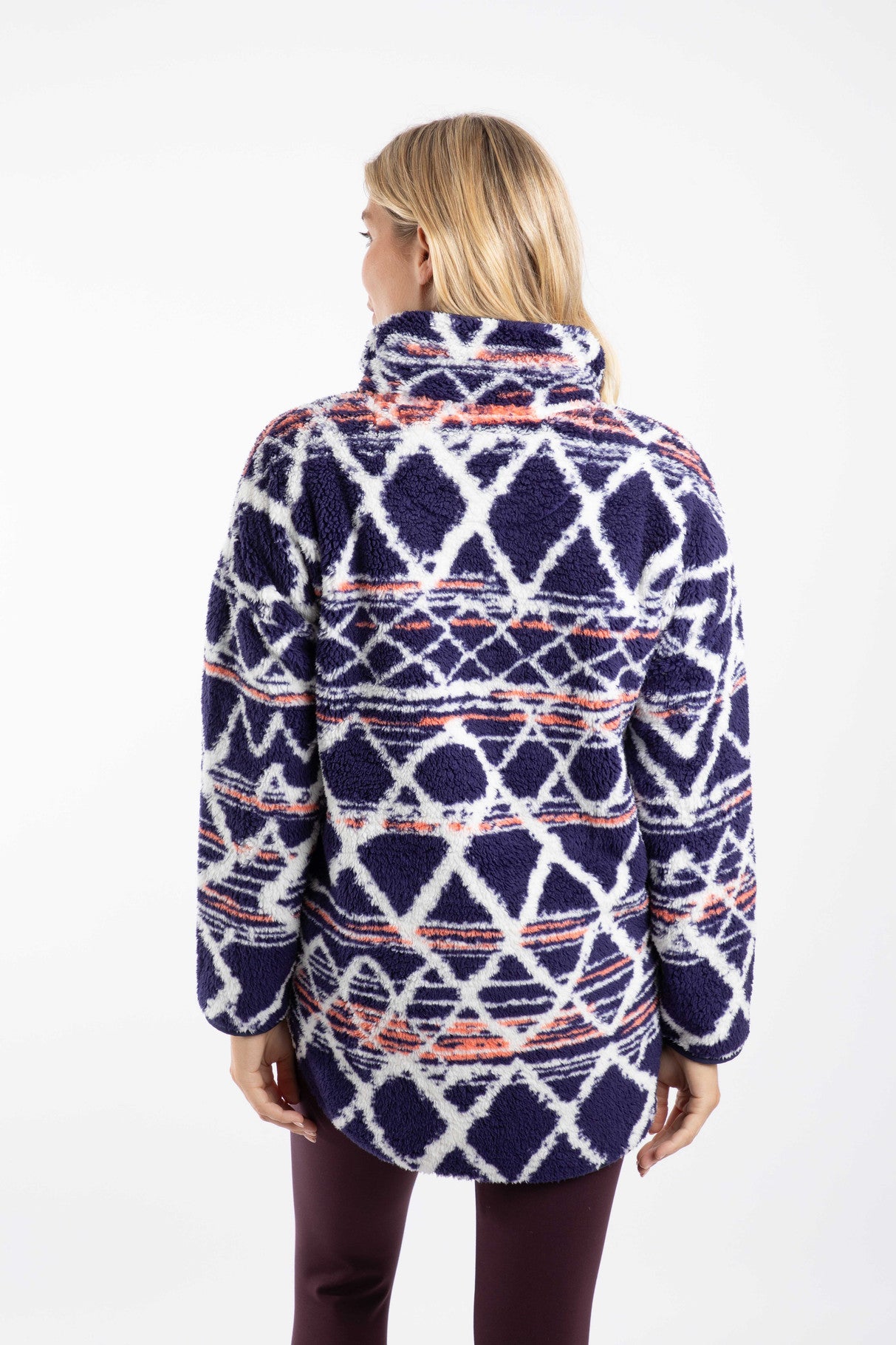 Weird Fish Pikard Borg Jacquard Pop Over Hoody