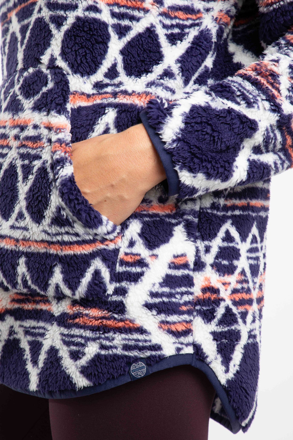 Weird Fish Pikard Borg Jacquard Pop Over Hoody