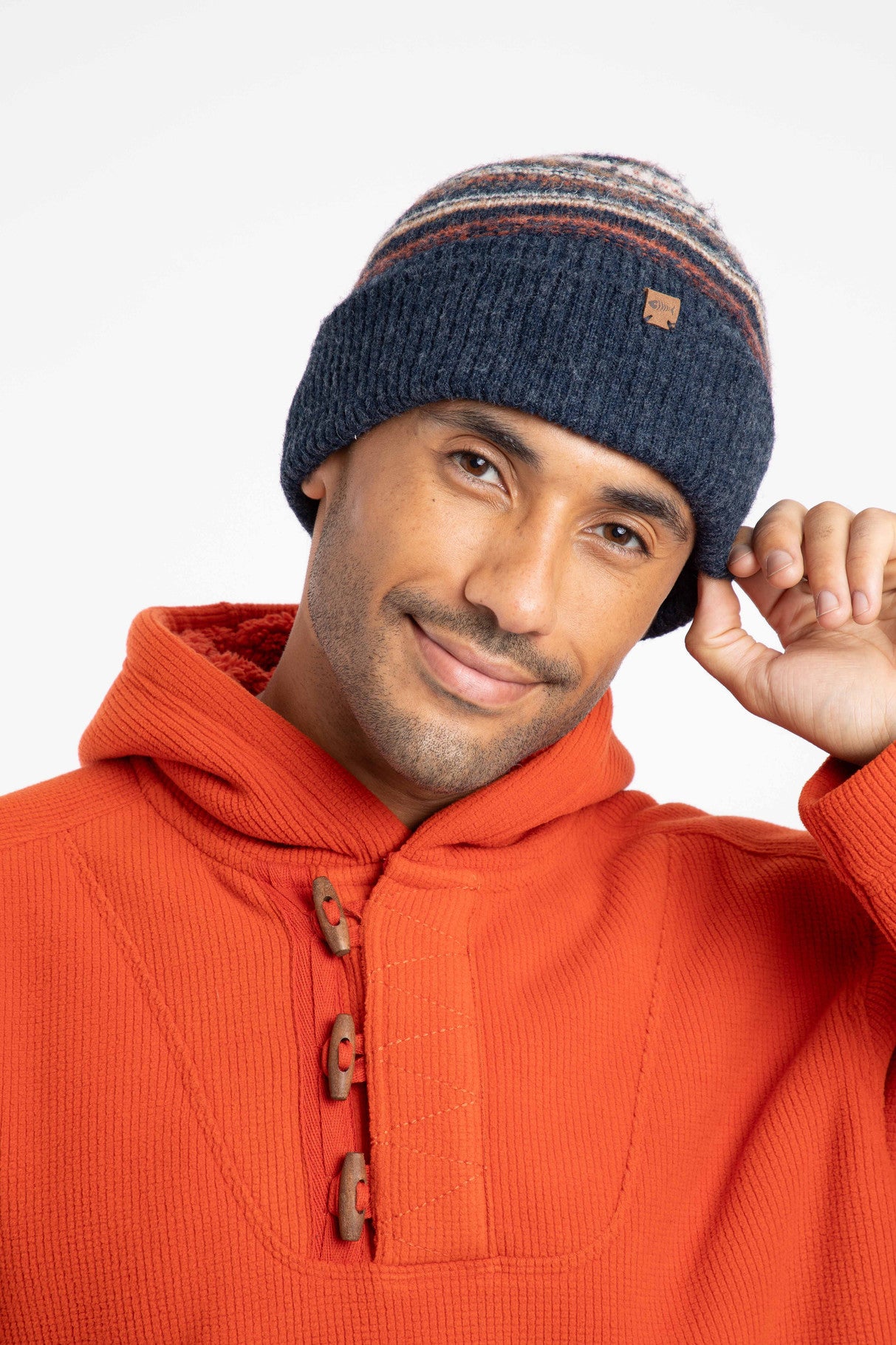 Weird Fish Rodi Fine Fair Isle Beanie Midnight