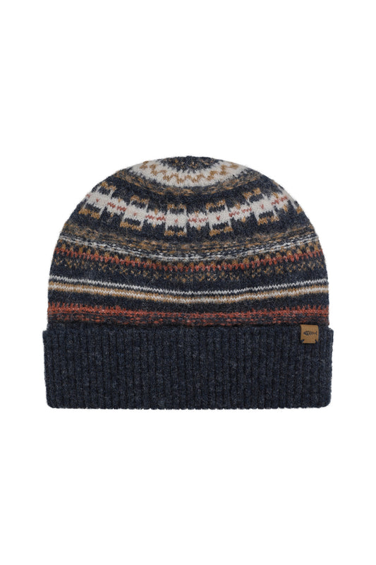 Weird Fish Rodi Fine Fair Isle Beanie Midnight