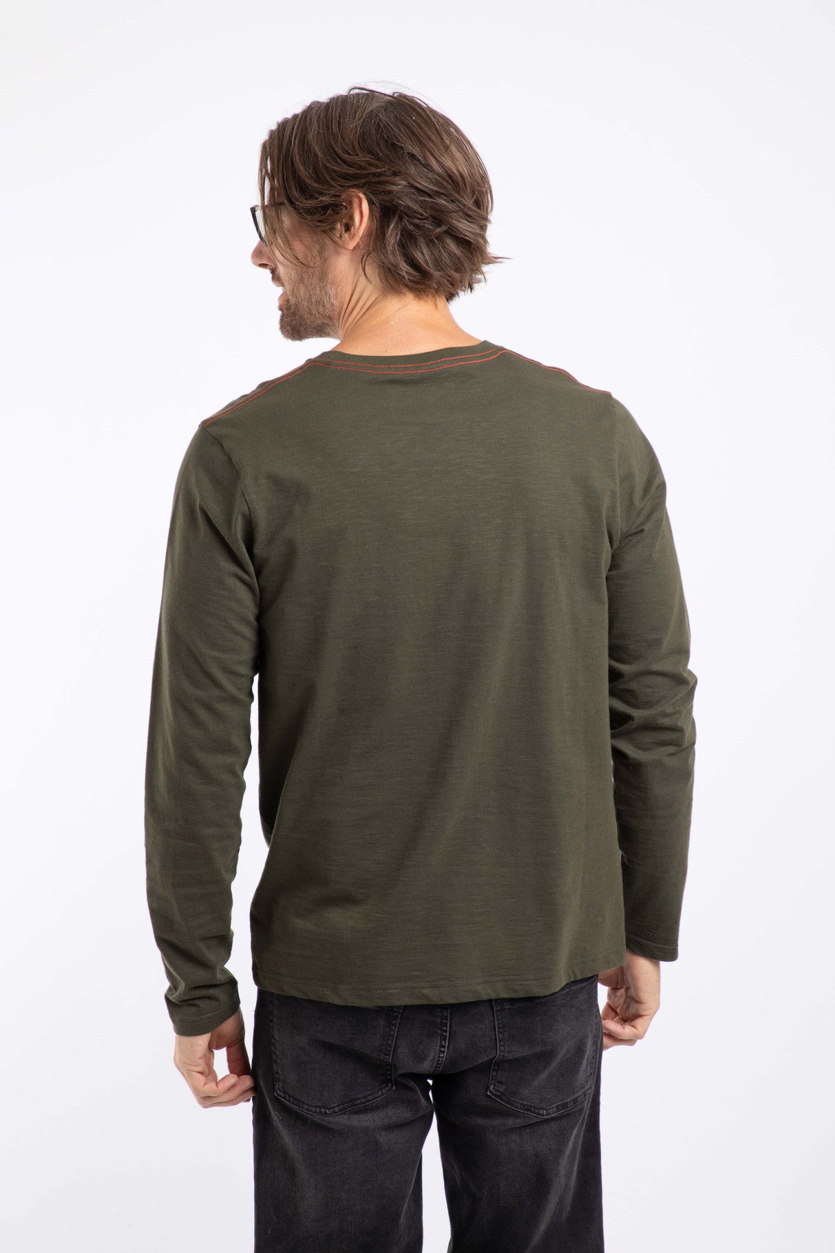 Weird Fish Fins Organic Cotton Long Sleeve Tee Fir