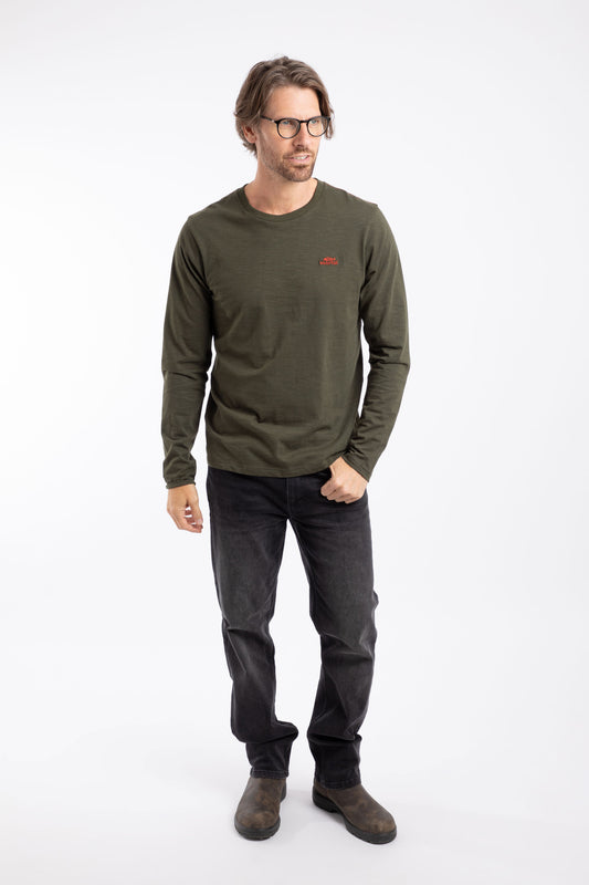 Weird Fish Fins Organic Cotton Long Sleeve Tee Fir