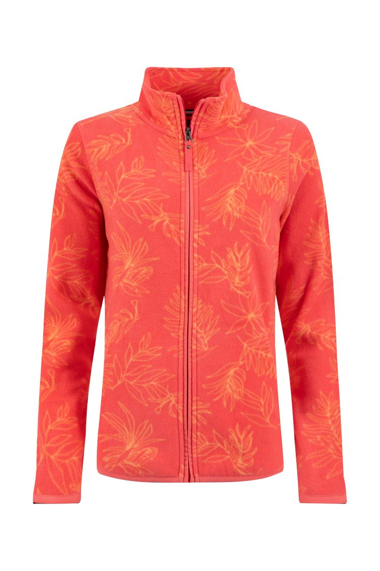 Weird Fish Rochelle Full Zip Printed Micro Fleece Flamingo