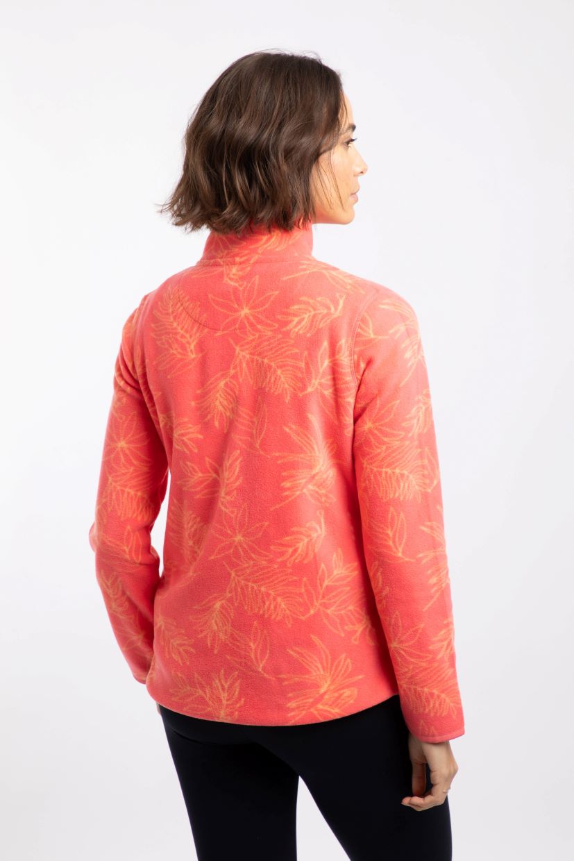 Weird Fish Rochelle Full Zip Printed Micro Fleece Flamingo