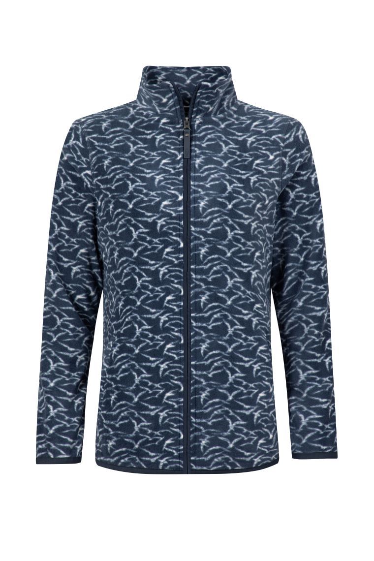 Weird Fish Rochelle Full Zip Printed Micro Fleece NightBlu