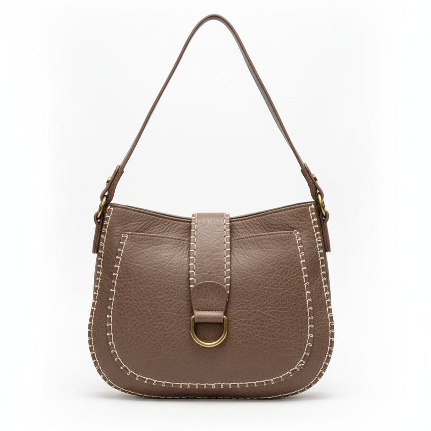 Vegan Leather Stitch Bag