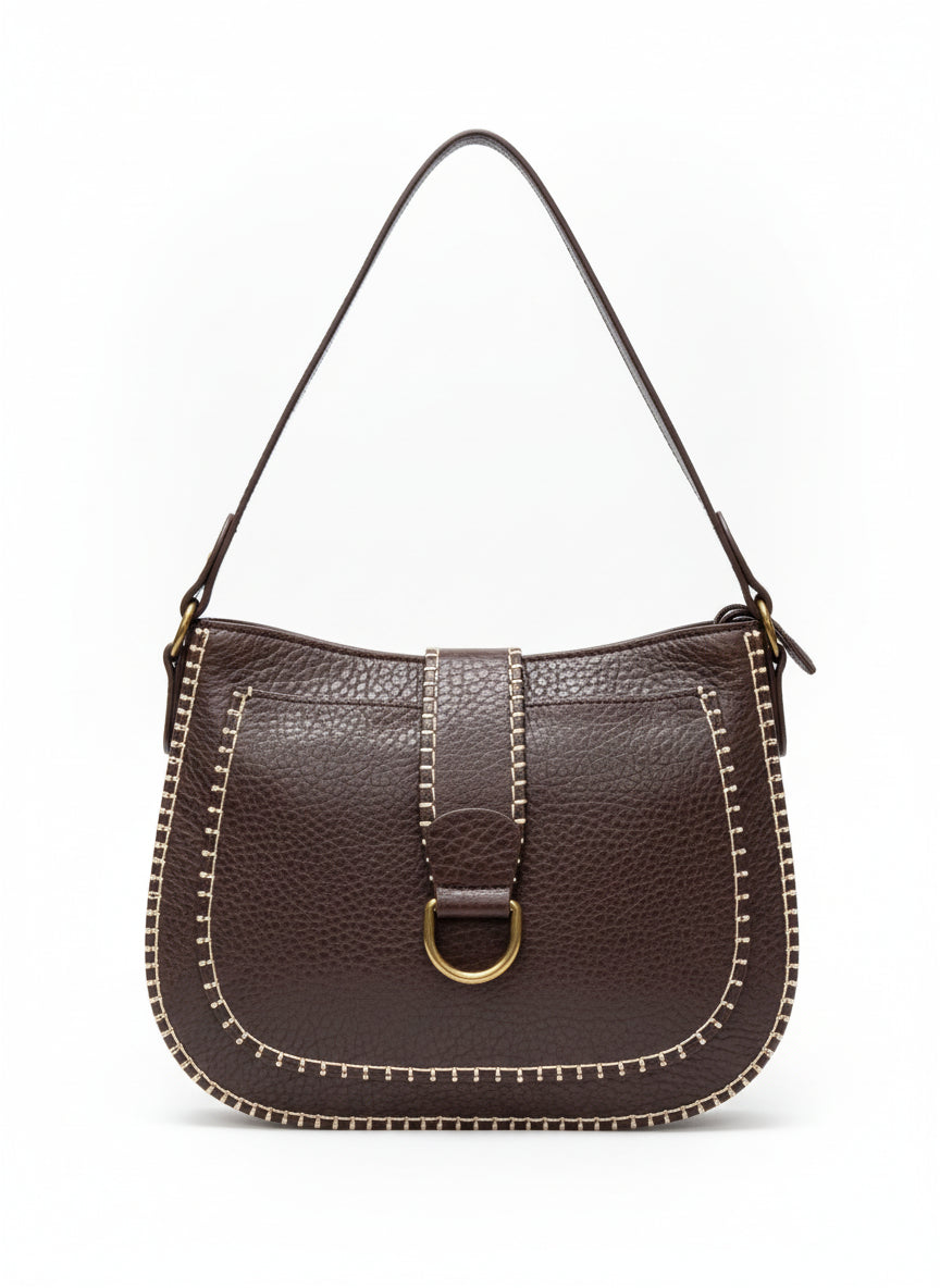 Vegan Leather Stitch Bag